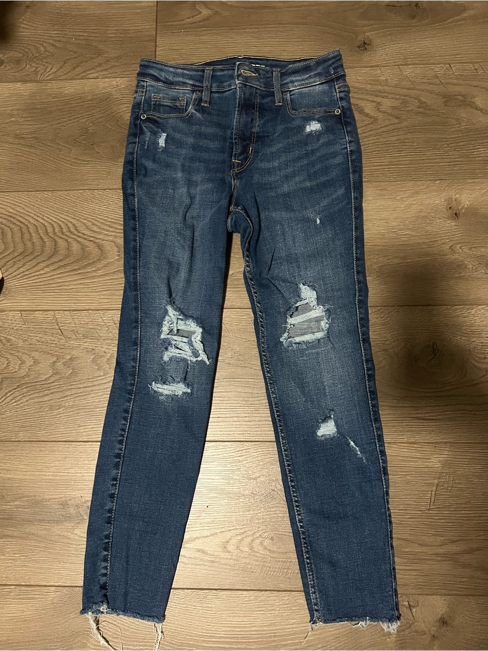 Old Navy Dark Blue Ripped Skinny Jeans